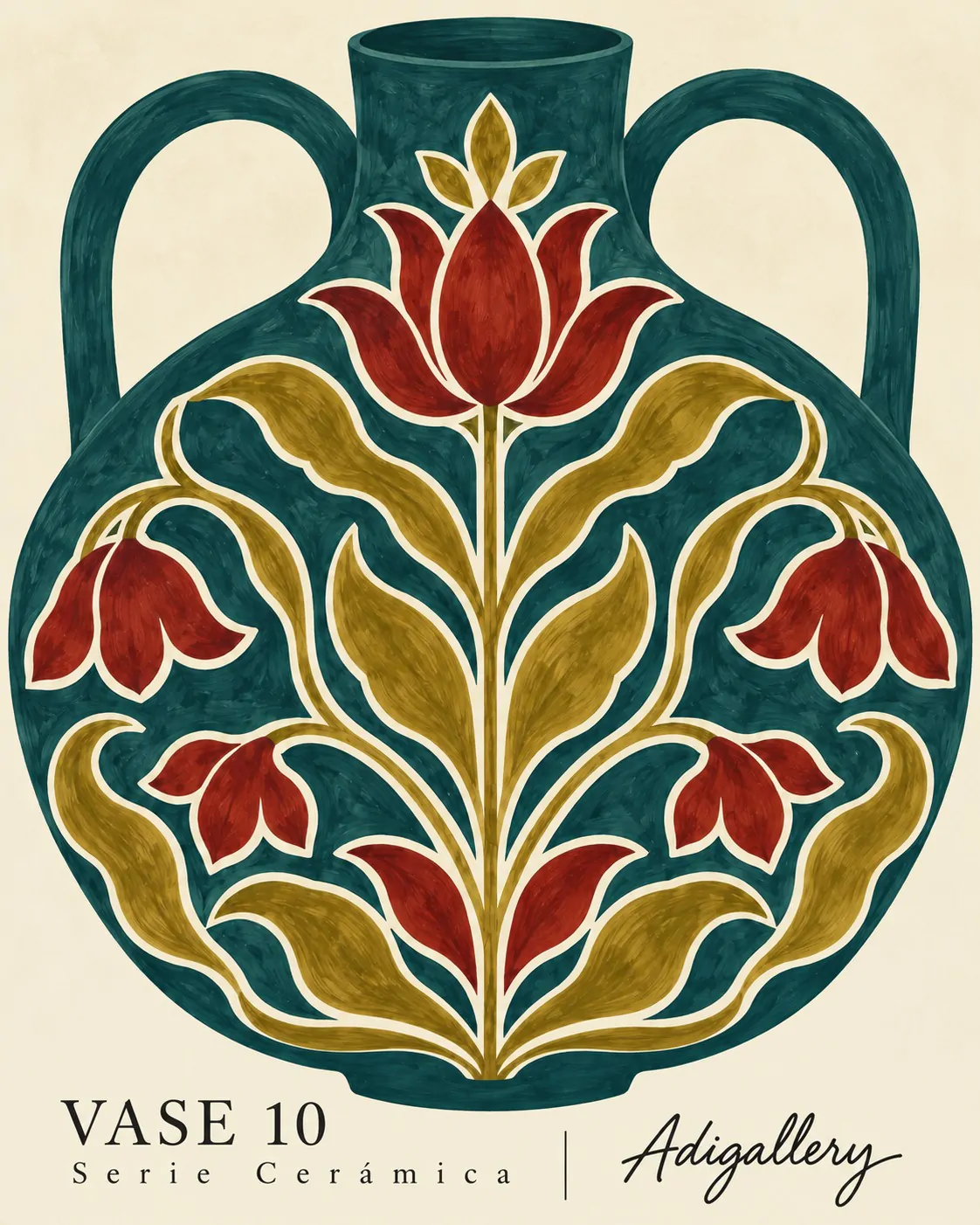 Ceramica Vase 10 – תמונת קנבס כד קרמיקה לסוויטות